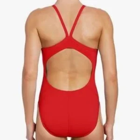 Nike HydraStrong University Red Racerback I Piece Swimsuit Size 34 / 8 - Picture 2 of 3